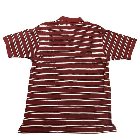 OU University of Oklahoma Men’s XL Red and White Striped Short Sleeve Polo Shirt - Picture 2 of 8